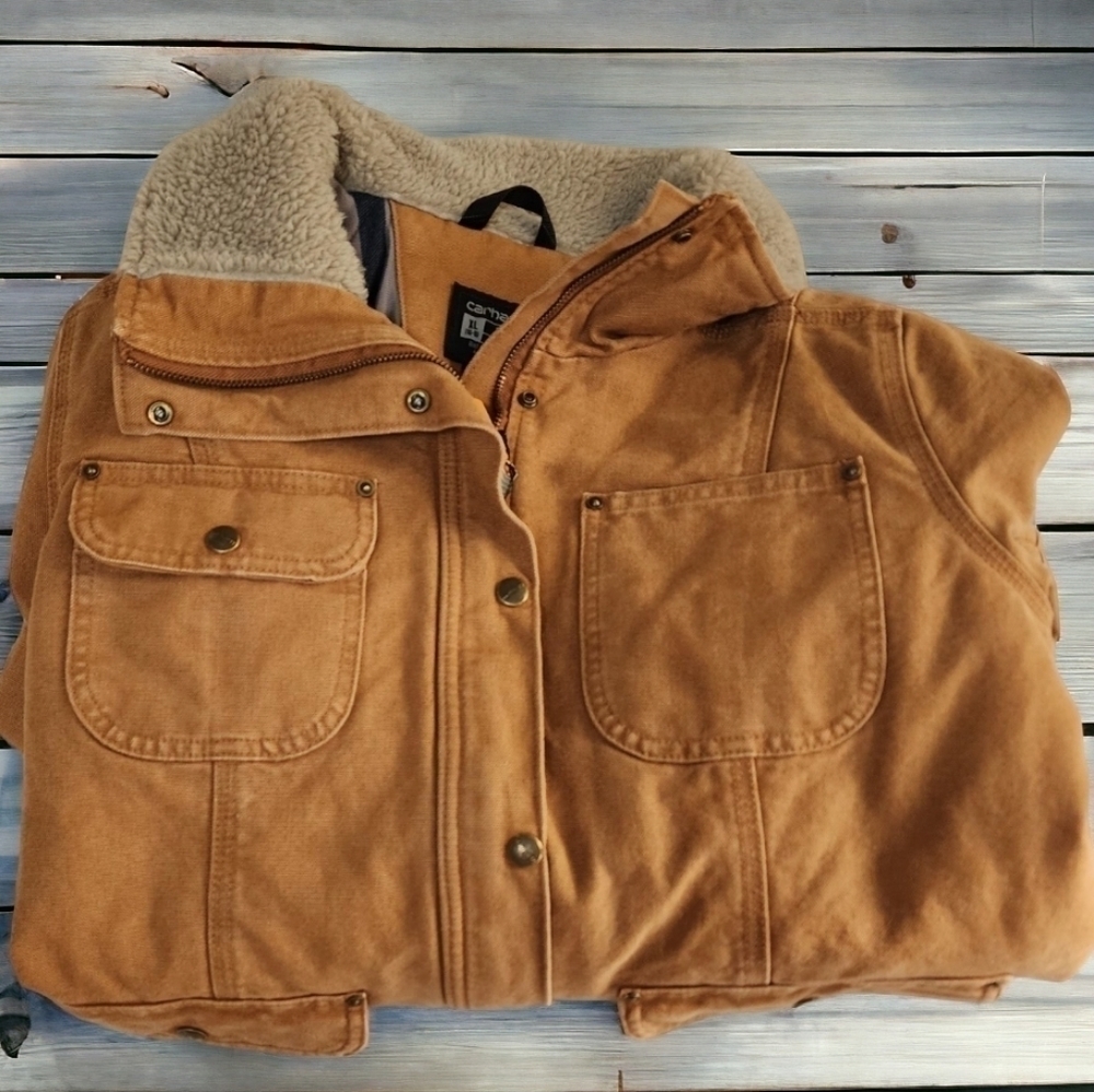 Kelsey Asbille Monica Dutton Carhartt Women's Weathered Duck Wesley Coat M - Picture 8 of 13